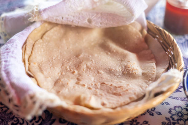 Basket of handmade tortillas