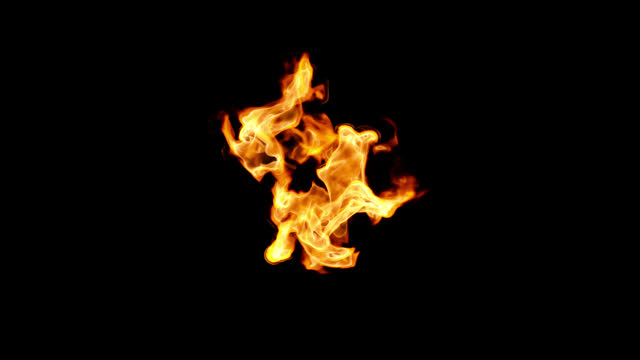 Burning fireball on transparent background. swirling flames. Magical or Mystical visual special effect.