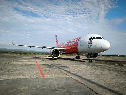 Banda Aceh, Aceh, Indonesia, February 17, 2024 - One of the most widely used aircraft fleets in the world, the Airbus A320 belongs to the best low-cost airline in Asia