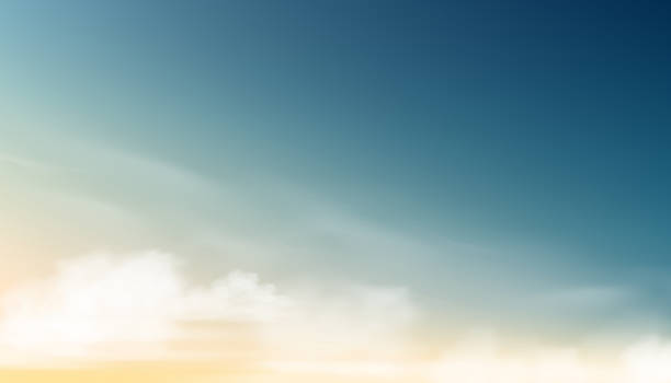 istock Sky Blue,Cloud Background,Horizon Spring Clear Sky in Morning by the beach,Vector beautiful landscape nature sunrise in Summer,Backdrop panoramic banner sunset sky in winter 2060967602