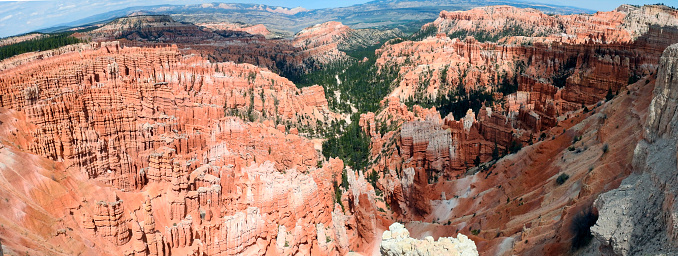 Aerial view of eroded rocky mountain in national park, Grand Canyon National Park, Arizona, USA.