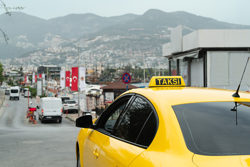 Taxi car in Alanya, Turkey