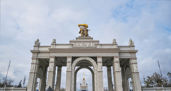 Moldova. Chisinau. 08.09.2023. Triumphal Arch. Victory Arch
