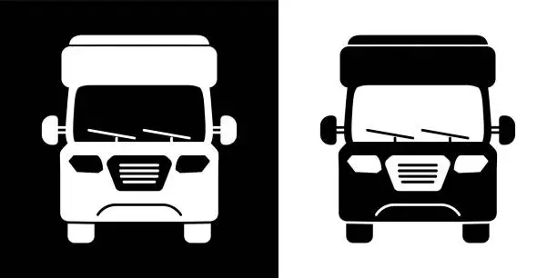 Vector illustration of Camper van icon.