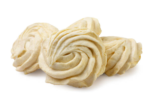 istock Heap of zephyr marshmallows on a white background. Isolated 2061063408