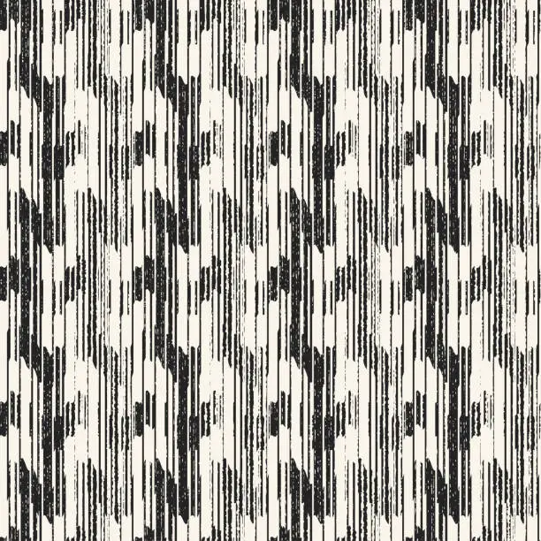 Vector illustration of Monochrome Brushed Degrade Zigzag Stripe Pattern