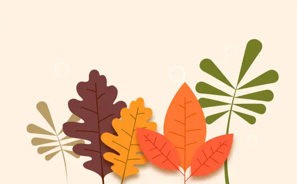 Vector illustration of Autumn Fall Leaf background