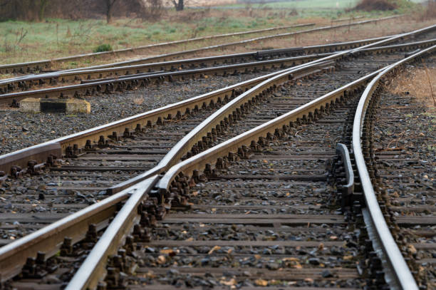 Railroad junction near a small town