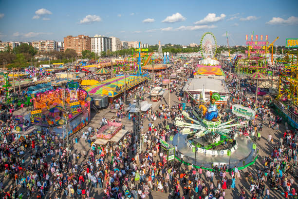 istock Bustling April Fair in Sevilla, Daytime Aerial View 2061192303