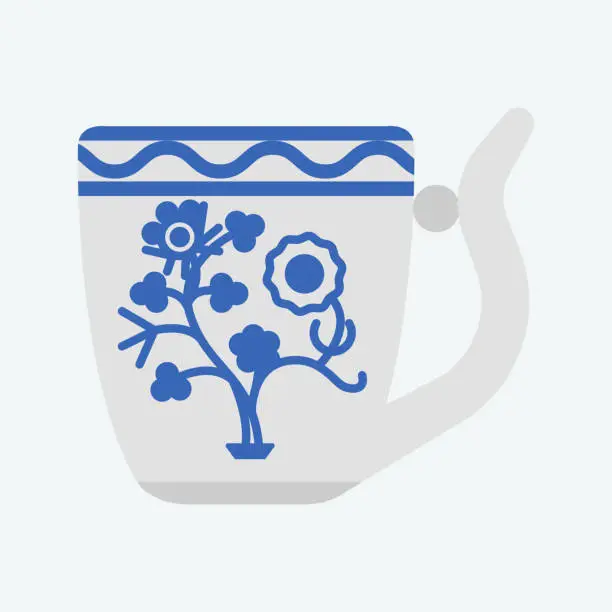 Vector illustration of Special mug in Karlovy Vary. .