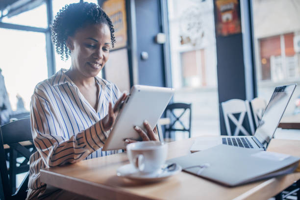 istock Businesswoman in cafe 2061277826