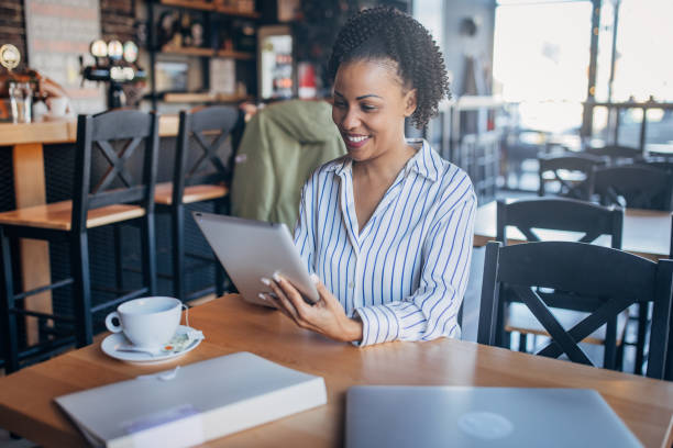 istock Businesswoman in cafe 2061277845