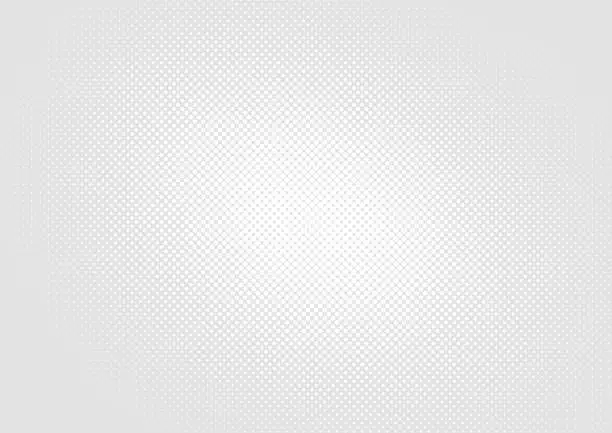 Vector illustration of White Pop art comic halftone background dots