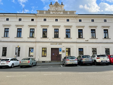 Frýdek-Místek, Czech Republic - March 04, 2024: Municipality of Frydek-Mistek. One of the city's administration buildings.
