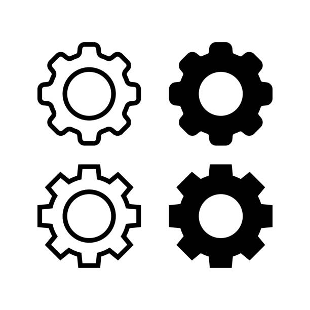 Gear icon. Vector symbol gear