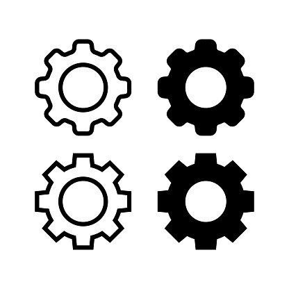 Gear icon. Vector symbol gear