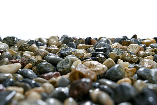 Three Pebbles on white background