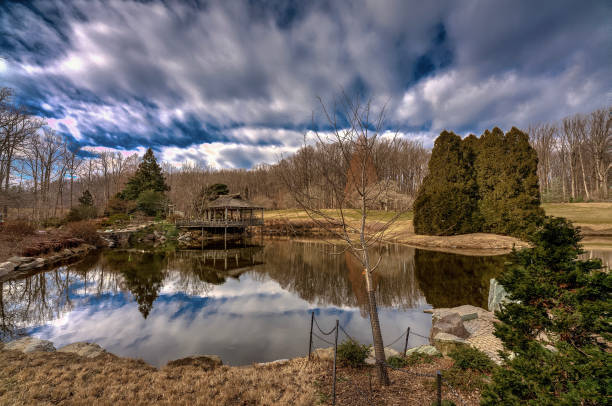 istock Winter landscape in a rural park. 2061342825