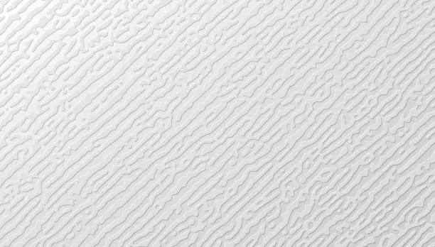 Vector illustration of White paper tactile embossed texture. Abstract Turing ornament halftone reaction diffusion psychedelic background.