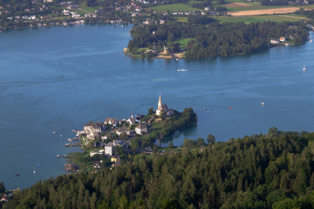 istock Panoramic view of the austrian city Maria Worth 2061348587