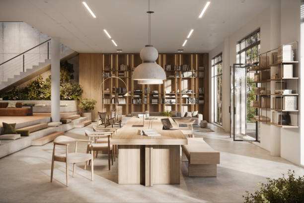 istock Digital Visual of a Contemporary Office with Biophilic Design and Spacious Layout 2061356618
