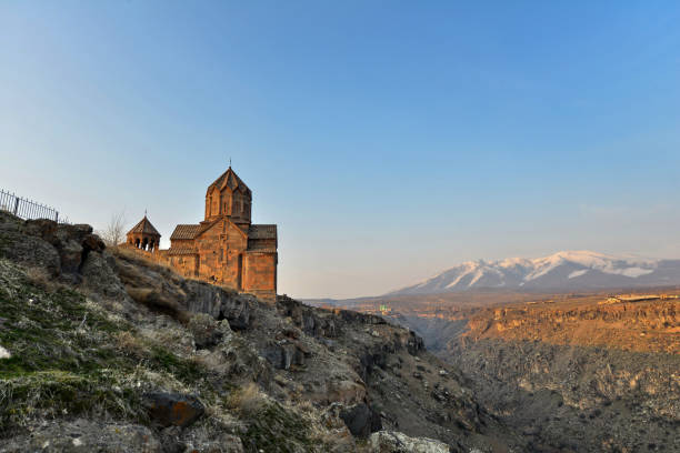 Hovhannavank Monastery in Ohanavan, Aragatsotn Province, Armenia stock photo