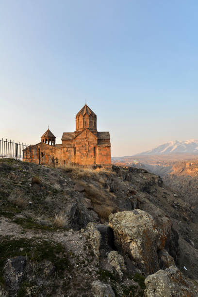 Hovhannavank Monastery in Ohanavan, Aragatsotn Province, Armenia stock photo