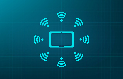 WiFi around the tablet icon