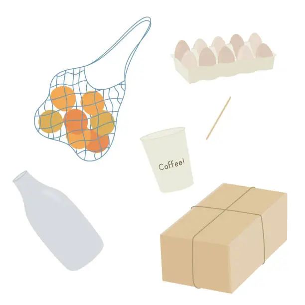 Vector illustration of Ecologacal packaging