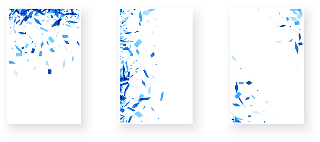 Patterns Blue Shard Blue Shards Trio Banners Stock Illustration - Download Image Now ...