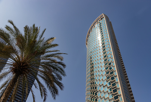 A picture of the Burj Vista Tower 1 apartment building in Downtown Dubai.