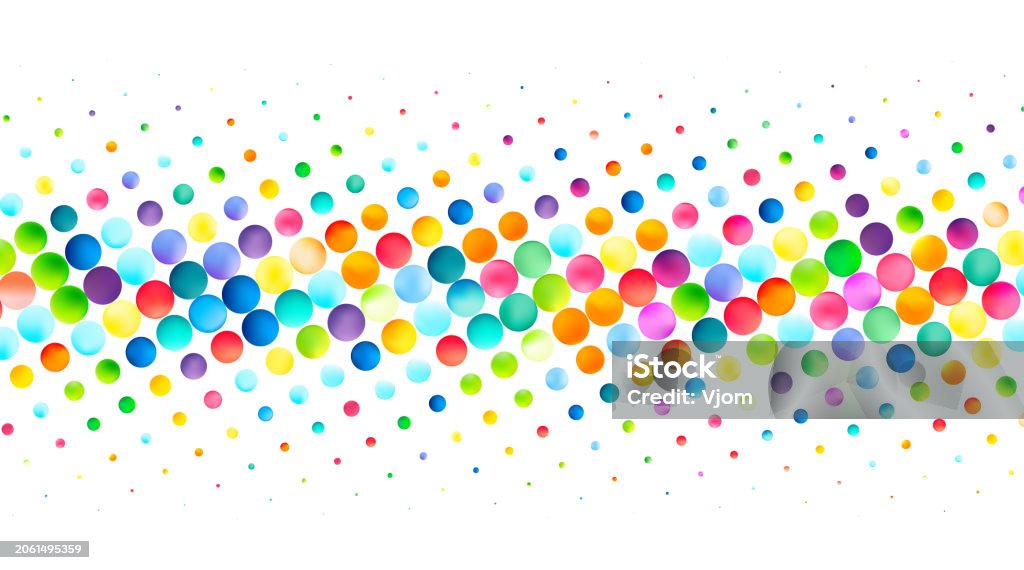 Colorful Dots In Linear Flow Stock Illustration - Download Image Now ...