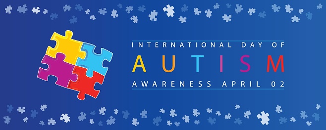 World autism awareness day. colorful puzzles vector background. Symbol of autism. Medical flat illustration. Health care ,banner or poster of World autism awareness day.