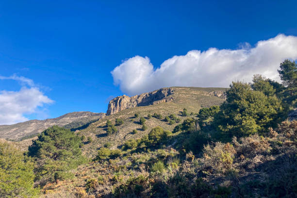 istock Panoramic view from hiking trail to Maroma peak in thunderstorm day 2061592403