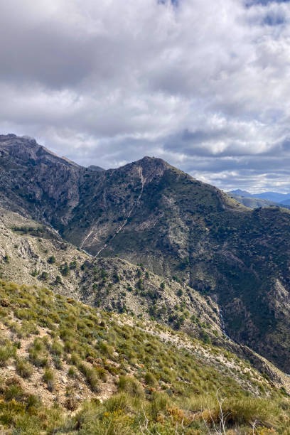 istock Panoramic view from hiking trail to Maroma peak in thunderstorm day 2061593463