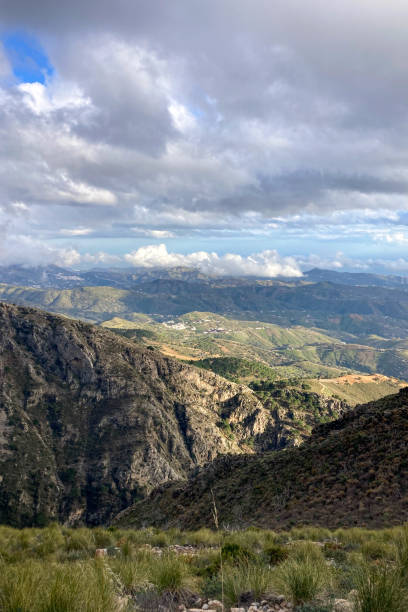 istock Panoramic view from hiking trail to Maroma peak in thunderstorm day 2061603388