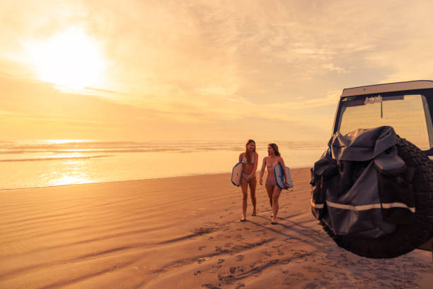 istock Finding peace by the sea with boogie boards. 2061617179