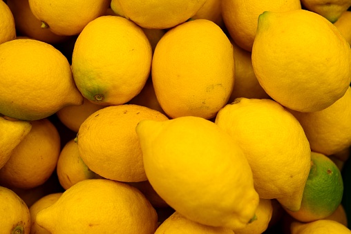 lemon in the supermarket - close-up