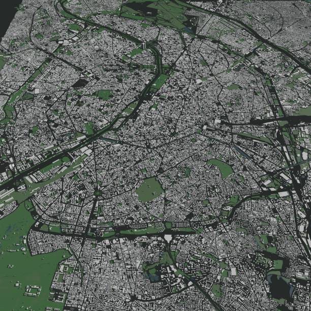istock 3D illustration of Paris and mass buildings 2061733964