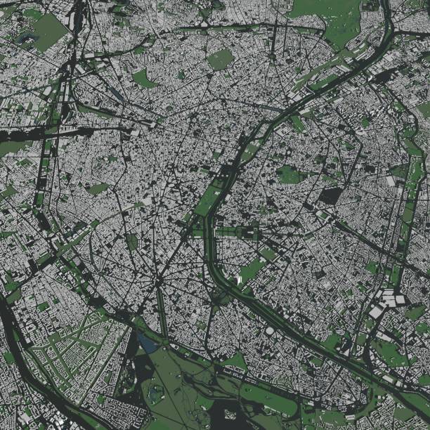 istock 3D illustration of Paris and mass buildings 2061734485
