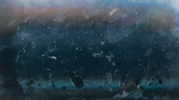 istock Stain texture old film overlay wet screen dark 2061773758