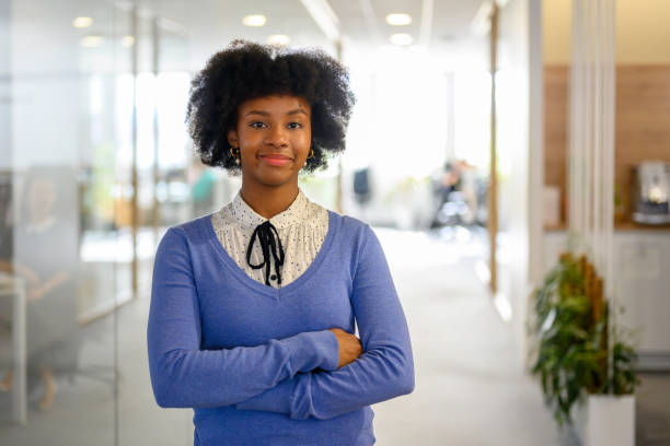istock Latin woman in office portrait 2061776456