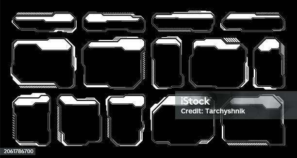Message Box Tech Texture White Futuristic Hud Ui Elements Scifi User Interface Text Boxes ...
