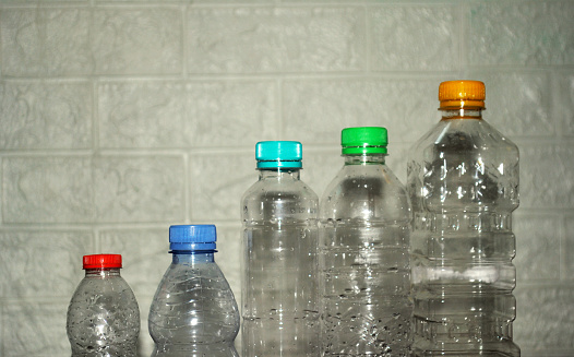 Water bottles isolated on white