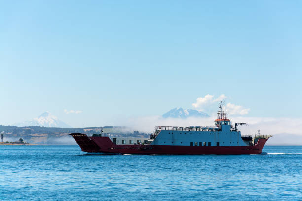 istock Barge transporting vehicles and people 2062050691