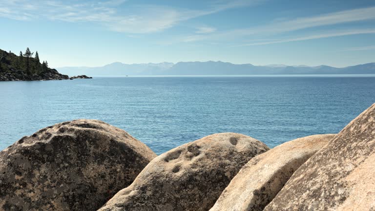 Lake Tahoe Nevada scenic nature view from the shore