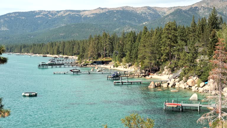 Lake Tahoe Nevada scenic nature view from the shore