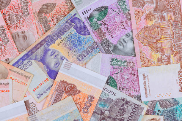 istock Riels of different nominal values represent a Cambodian national currency 2062168559