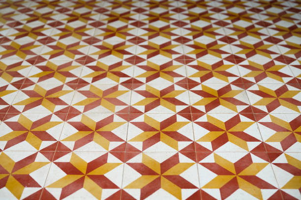 istock Colorful Geometric Mosaic Wallpaper Design with Retro Style Texture and Seamless Pattern 2062205381