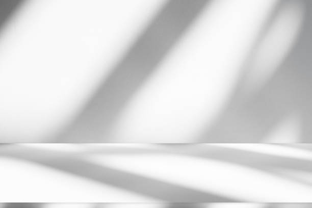istock Wall interior background, studio and backdrops show products.with shadow from window color white . background for text insertion and presentation product 2062256361
